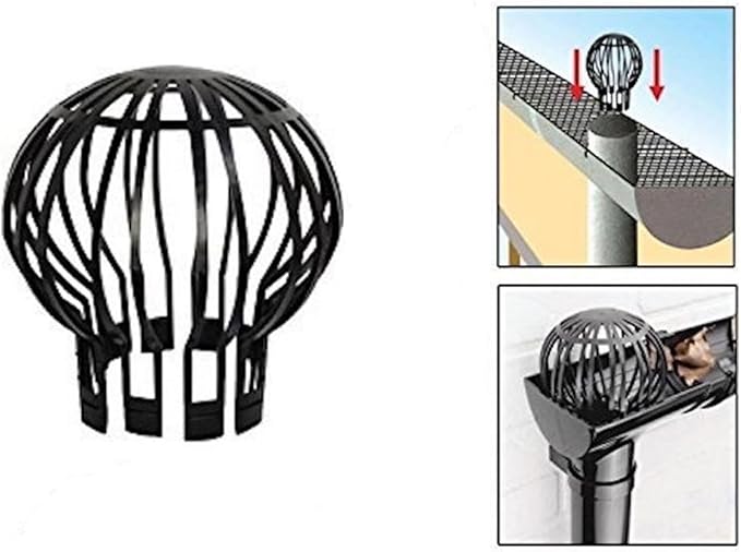 SagaSave Down Pipe, Roof Gutter Balloon Guard Filter Strainer, Plastic Downpipe Stops Leaf Drains, Rainwater Discharge Blocking