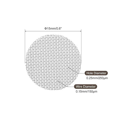 MECCANIXITY Pipe Screen Stainless Steel Screens, 19/32 Inch (15mm) Diameter for Pipe Filter, Pack of 40