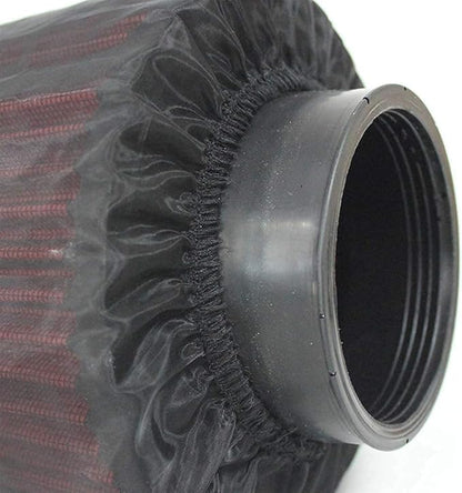 Muge Racing Air Filter Cover for Car Cold Air Intake Filter, Universal High Flow Air Intake Filter, Black, 1 PCS