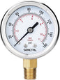 SENCTRL 0-160 Psi Pressure Gauge, 2" Dial, 1/4 NPT Lower Mount, Waterproof, Stainless Steel Case, for Pneumatic Regulator Air Compressor RV Regulator Water Tire Pressure Test