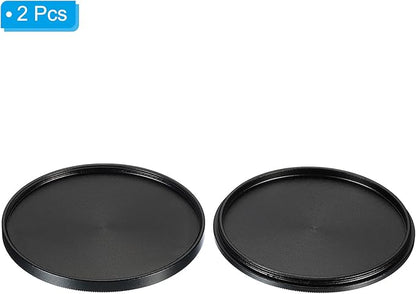 PATIKIL 55mm Lens Cap, 2 Pack Camera Lens Cap Cover Universal Front Metal Lens Filter Stacks Cap Protective Case for 55mm Camera Circular Polarizing Fader ND Filter, Black