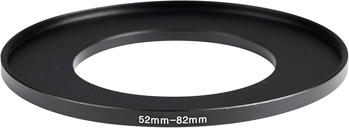 52-82mm Metal Step-Up/Down Ring Adapter Compatible with Mirrorless Cameras DSLR Lens, UV CPL ND Filter Thread Converter, Black