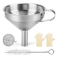 ELEGOO 3D Stainless Steel Funnel, Metal Funnel with Filter and Brush, Used for Filtering and Splash Prevention of 3D Printer Resin