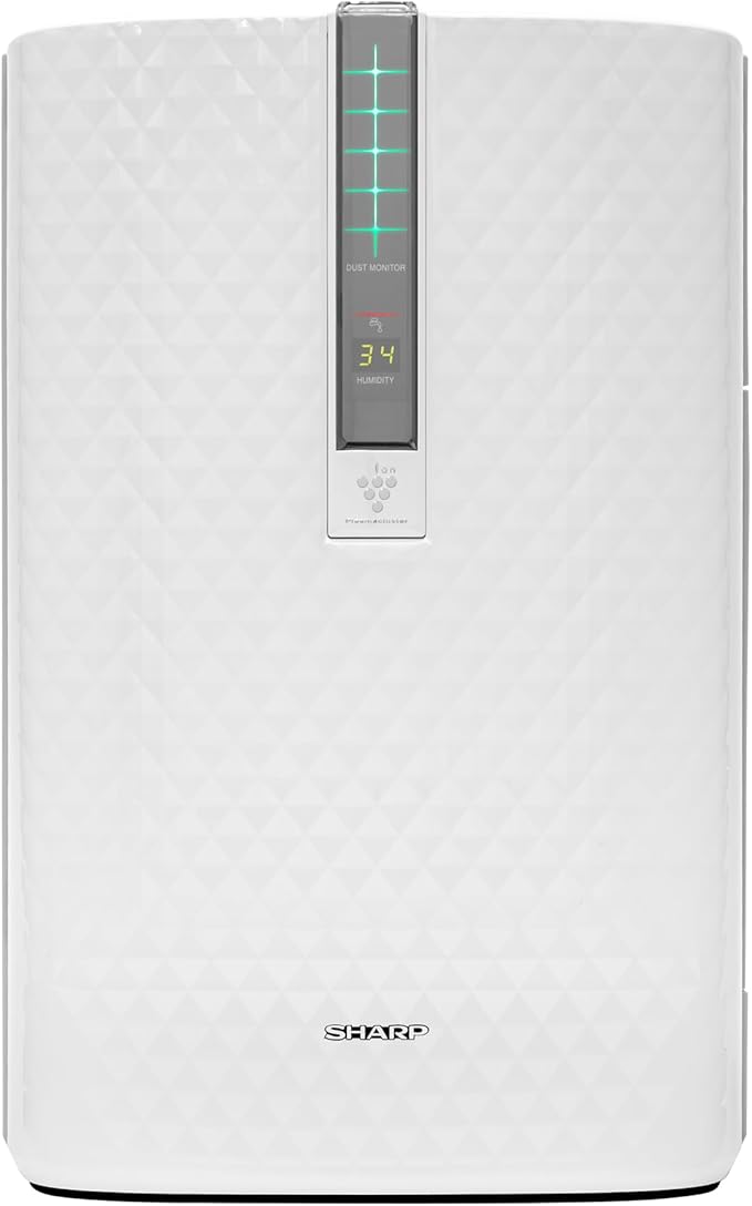SHARP Air Purifier with Humidifier Combo – Covers up to 1,230 sqft in one hour, True HEPA Filter Air Purifier for Medium Rooms, Home Nursery, Dust, Smoke, Pollen - KC850U