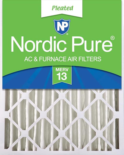 Nordic Pure 18x24x4 (Actual Size: 17 1/2 x 23 3/8 x 3 5/8) Pleated MERV 13 Air Filter 1 Pack