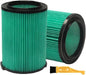 2 Pack VF6000 5-Layer Pleated Replacement Vacuum Filter Compatible for Rigid Shop Vac 5-20 Gallon Wet/Dry Vacuums,Fit for Husky 6-9 Gallon Vacs