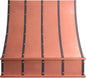 CT Copper Tailor Sloped Copper Vent Hood Island Mount,60'' W,36''H,1260 CFM Exhaust Fan,Stainless Steel Vent,LED Light,Dishwasher-Safe Baffle Filters,VH8TR1