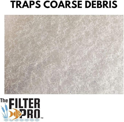 Beige Coarse Filter Media, 1.25" Thick, 12" x 56" Roll, Perfect for Aquariums, Ponds or Water Gardens, Made in USA