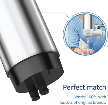 Waterdrop Faucet Water Filter, Replacement for Brita® Filter, 36311 On Tap Water Filtration System, Brita® Replacement Filters, 4-Months or 100 Gallons Chrome (2 Packs)