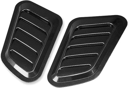 2Pcs ABS Car Air Flow Intake Hood Scoop Vent Bonnet Cover Universal DIY Decorate Car Accessories Compatible With BMW(White)