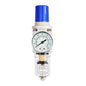 BLCH 1/4" NPT Air Compressor Regulator - Air Pressure Regulator, Air Dryer AW2000-02 Manual Drain Poly Bowl Gauge 0-160 PSI 5μm Brass
