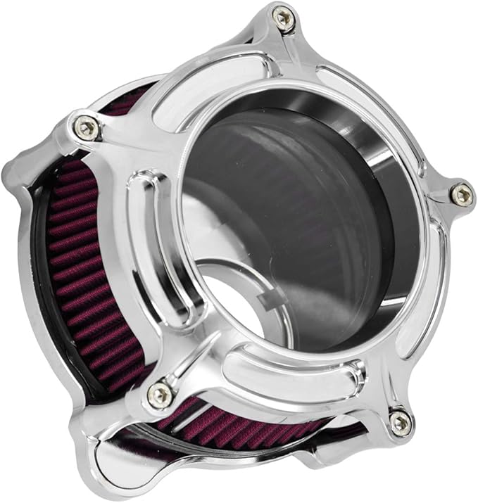 HDBUBALUS Motorcycle Air Filter Cleaner Intake Filter System Kit (C-For Touring Trike 08-16, Softail 16-17,Dyna 17)