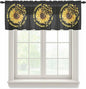 YOU ARE MY SUNSHINE Sheer Valance Curtains, Summer Sunflowers Golden Gradient Butterflies Light Filtering Kitchen Valances Rod Pocket Voile Curtain Treatment for Bedroom/Living Room/Basement 60Wx18L