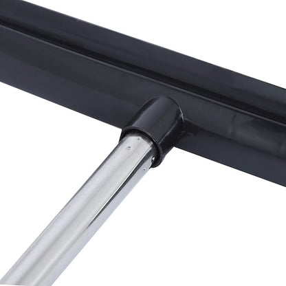 Multifunctional Broom, Telescopic Carpet Rake Rubber Pp 12.6in Brush Easy Wash Floor Carpet Broom for Pet Hair Dust Removal Tile Window Cleaner (Black)