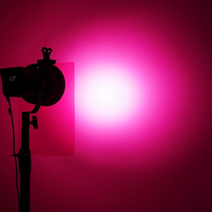 Lystaii 9pcs Gel Light Filter Color Correction Colored Overlays Transparent Color Film Lighting Gel Filter Plastic Sheets Correction 11.7 by 8.3 Inches for Film Video, Photo, Stage (Rose Red)