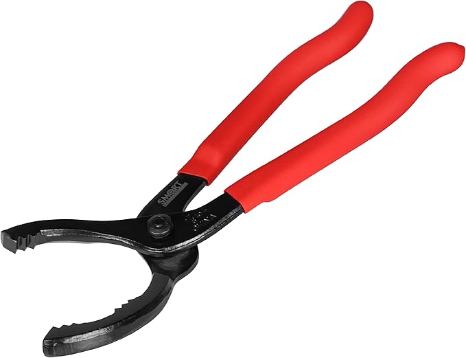 SMART JERRY - Adjustable Oil Filter Wrench | Motorcycle Oil Change Tool | 12'' Oil Filter Pliers for Engine Filter, Conduit, PVC Fitting | Fuel Filter Removal Tool Fit 1-7/8" to 4" Filter