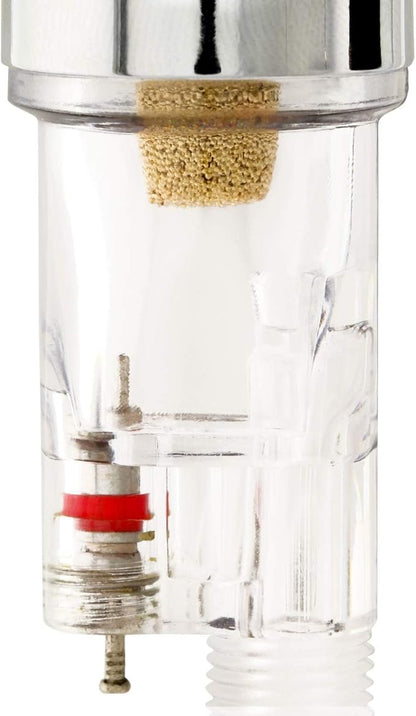 Master Airbrush In-Line Mini Air Filter Water Trap - 1/8" BSP Threads - Airbrush Moisture Trap & Air Compressor Accessory (Connects directly onto airbrushes and hoses with 1/8" threads)