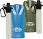2-Pack Tactiko Survival 20oz/600ml Filtered Water Bottle Kit - Purify 265 Gal. Water from Rivers, Lakes & Streams - SGS Certified - UF Membrane, Activated Carbon - Camping, Emergency (Blue/Green)