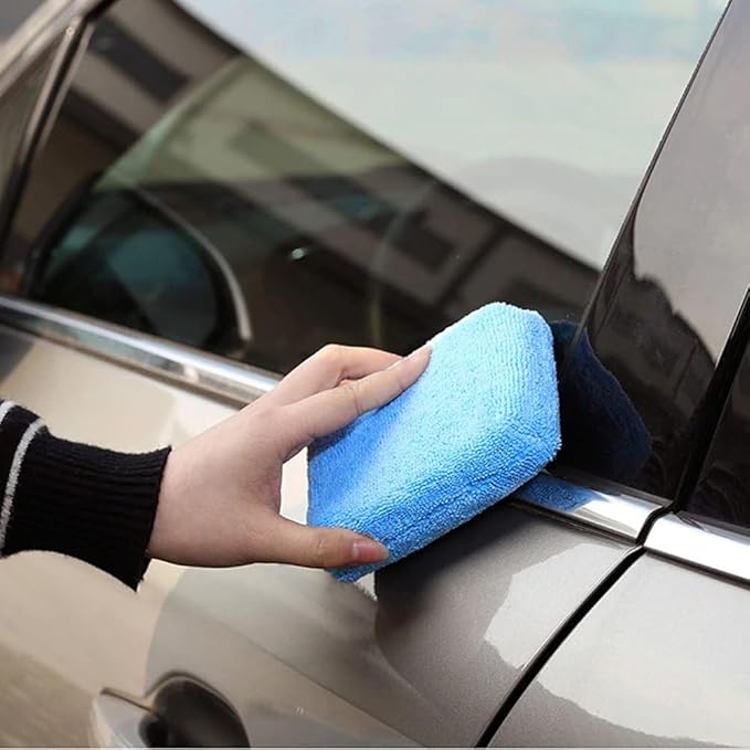 Microfiber Applicator Pads, 8 Pcs Soft Foam Core Detailing Pads for Wax, Sealant, Dressing, Interior & Exterior Car Care