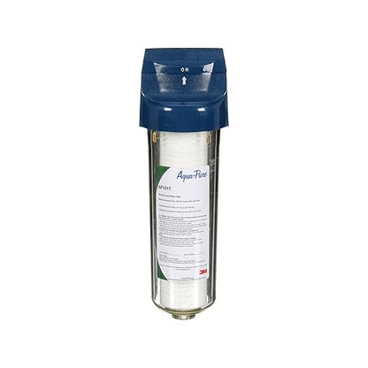 3M Aqua-Pure AP101T Whole House Transparent Water Filter Housing, Ideal for 1-2 Bath Homes, Standard 1-high Drop-in Cartridge