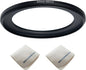 82mm Lens to 62mm Camera Lens Adapter 82mm to 62mm Step Down Ring Adapter Ring for All Brands of UV ND CPL, with Premium Lens Wiping Cloth 2 Pack (82mm-62mm)