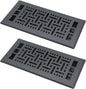 4X10 Inch Floor Vent for Room 2 Packs Floor Grates Heavy Duty Walkable Steel Floor Register Easy Adjust Air Floor Vents Brushed Black Color