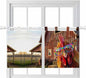 Farm Rooster Kitchen Curtains 24 Inch Length, Small Window Curtains Tab Top, Farmhouse Barn Funny Animals Butterfly Light Filtering Short Window Treatments Tier Drapes 27.5"x24" 2 Panel