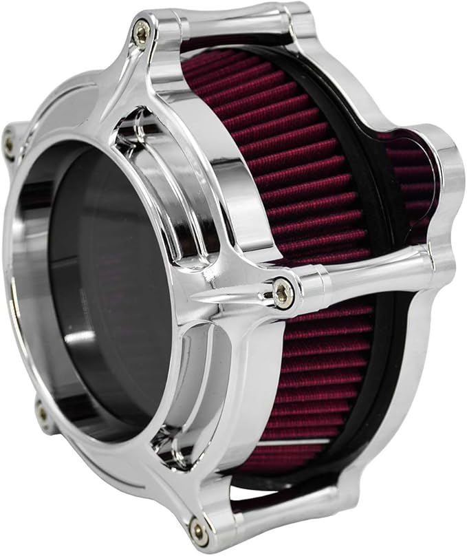 HDBUBALUS Motorcycle Air Filter Cleaner Intake Filter System Kit (B-For Touring 00-07/ Dyna 00-17,Softail 00-15)