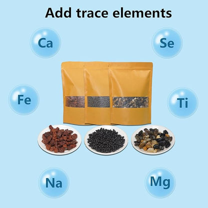3-in-1 Low Maintenance Aquarium Filter Bio Media: Volcanic Rock, Natural Gravel & Aquatic Plant Cultivation Soil - Helps Reduce Water Changes for Freshwater Tank, Pond