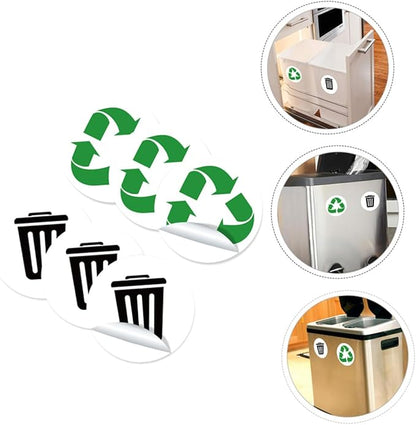Waste Sorting Labels for Garbage Bin PVC Sticker Decals for Kitchen Recycling Trash Can