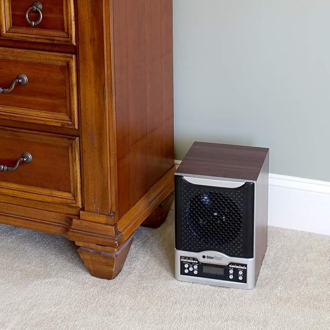 OdorStop OSAP7B - 7 in 1 Air Purifier with True HEPA Filter, Active Carbon, Ionizer, TiO2, 3 Ozone Plates and Remote Control