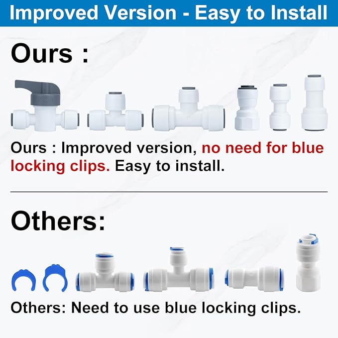 Refrigerator Water Line Kit Connection and 1/4 Compression Ice Maker Installation Kit,1/4" OD Tubing with Quick Connect for Fridge IceMaker Reverse Osmosis RO Systems Water Filters Faucet 25ft