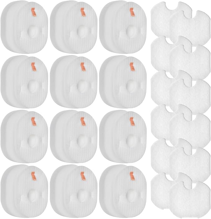 Filter Replacement for Shark Rocket HV301 HV300 HV30126 HV302 HV292 HV305 HV307 UV450 QS301 QS302 CS100 Ultra-Light Corded Stick Vacuum, 12 Foam & Felt & Post Filters, Replace Part #XFFV300