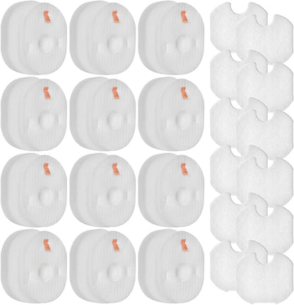 Filter Replacement for Shark Rocket HV301 HV300 HV30126 HV302 HV292 HV305 HV307 UV450 QS301 QS302 CS100 Ultra-Light Corded Stick Vacuum, 12 Foam & Felt & Post Filters, Replace Part #XFFV300