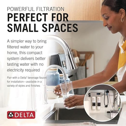 Delta Clarifi Advanced 2 Stage Under Sink Water Filter System, Water Filter for Kitchen Sink Beverage Faucet, DWQ3502020