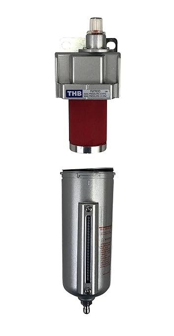 3/4" NPT Industrial Coalescing 0.01u Micron Filter Removes 99.98% of Oil, Moisture Vapor, Aerosols from Compressed Air Lines, 5oz Bowl, Manual Drain