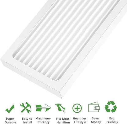 2 Pack 04383 04384 Replacement Filter Compatible with Hamilton Beach 04383 Air Purifier 04384 04385 04386A HEPA Filter Replacement, Replace Part # 990051000