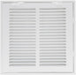 10"W x 10"H [Duct Opening Size] Steel Return Air Filter Grille - Removable Face/Door for 1 inch Filters -HVAC Vent Cover Grill - White [Outer Dimensions: 12 5/8"W X 12 5/8"H]