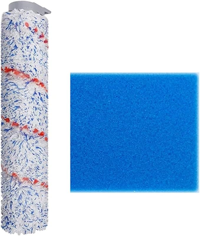 Hand-held Floor Scrubbers Roller Brush Hepa Filter Sponge Parts。Compatible for Tineco IFloor S/IFloor / HF10E-01 。Wet Dry Vacuum Cleaner Replacement Spare (Color : Set C)