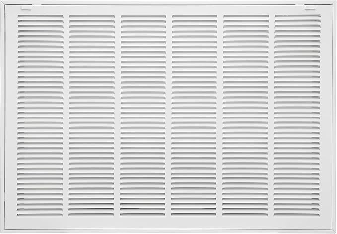 30"W x 20"H [Duct Opening Size] Steel Return Air Filter Grille - Removable Face/Door for 1 inch Filters -HVAC Vent Cover Grill - White [Outer Dimensions: 32 5/8"W X 22 5/8"H]