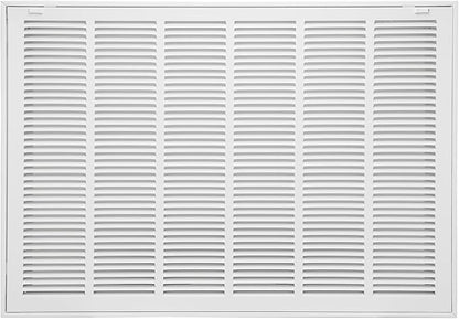 30"W x 20"H [Duct Opening Size] Steel Return Air Filter Grille - Removable Face/Door for 1 inch Filters -HVAC Vent Cover Grill - White [Outer Dimensions: 32 5/8"W X 22 5/8"H]