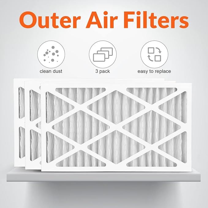 PURISYSTEMS Air Filtration System 3-Speed Remote, Hanging Air Filter w/RF Remote for Woodworking, Garage and Shop Dust Collector, up to 500 sq. ft (350/450/500 CFM) (Outer Air Filters-500IG/500-3P)