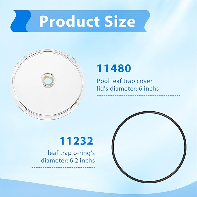 Sand Filter Pump Replacement Parts, 11480 Pool Leaf Trap Cover Lid with O-Ring Kit for Intex Sand Filter Pumps 26335EH, 26339EH, 26365EH, 26367EH, 28647EG, 28651EG, 28675EG