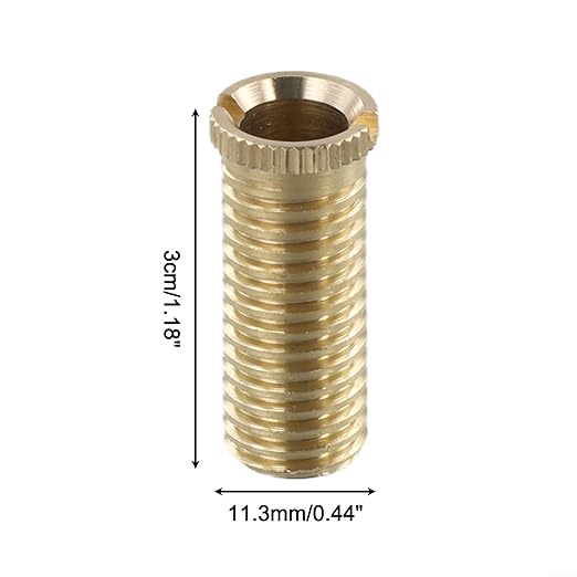 Sink Strainer Screw Connector Brass Alloy Bolts for Wash Basin Strainer Bath Waste Bolt Kitchen Sink Basket Filter Slotted Design for Easy Tightening Copper Color(Brass 3cm)