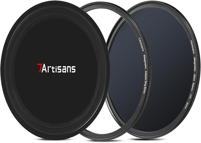 7artisans Nano Magnetic Filter UV Filter ND Light Reduction Filter/CPL Polarization Filter/GND Gradient Filter/Black Mist 1/4 Portrait Photography Filter Suitable for Lens(72mm CPL)