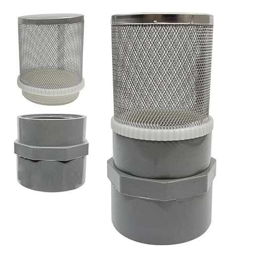 3/4" Stainless Steel Filter Cover Connected to 3/4" DN20 Grey PVC Water Pipe, Suction Strainers Used to Remove Debris and Reduce Solid Entry(1pcs)