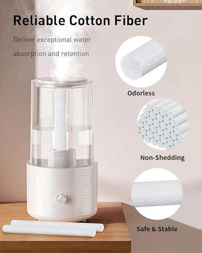 Pawfly 40 Pcs Humidifier Sticks, 5.35 Inch Mini Humidifier Filter Replacement Wicks, Small Portable USB Humidifier Filter Sticks, Air Diffuser Pure Wicks, Humidifier Filter Cotton Refill Sticks