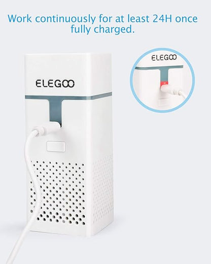 ELEGOO 2PCS Mini Air Purifier with Activated Carbon Filter and Universal Adaptor for LCD/DLP/MSLA Resin 3D Printer