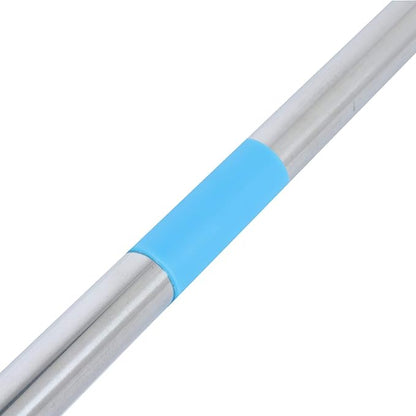 Multifunctional Broom, Telescopic Carpet Rake Rubber Pp 12.6in Brush Easy Wash Floor Carpet Broom for Pet Hair Dust Removal Tile Window Cleaner (Blue)