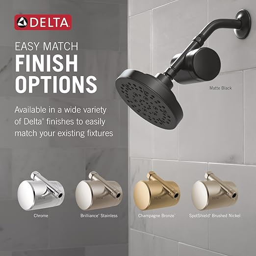 Delta Faucet Clarifi Standard Shower Filter Attachment Brushed Nickel with Additional Filter Cartridge